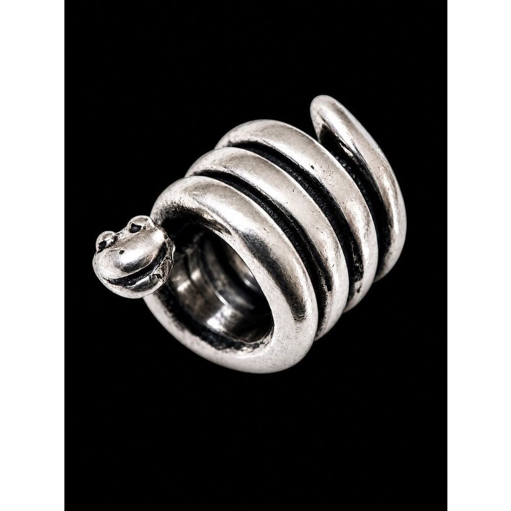 Authentic Pandora ALE 925 Sterling Silver Coiled Snake Bead Charm Retired Rare